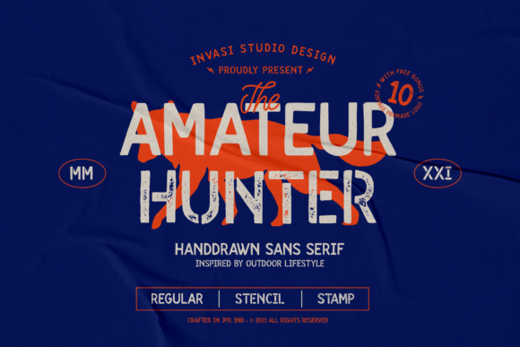 Amateur Hunter Display Font for Bold, Vintage Branding
