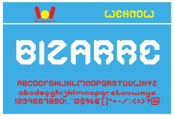 Bizarre Font: A Robotic Display Typeface for Futuristic Branding