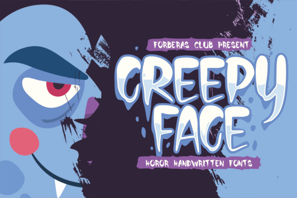 Creepy Face Display Font for Spooky Editorial Design