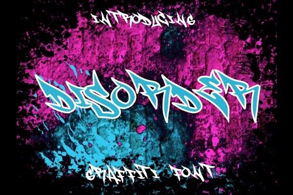 Disorder Font: A Graffiti-Styled Display Typeface for Bold Handmade Designs