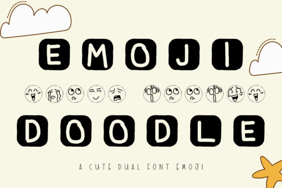Emoji Doodle: A Modern Display Font for Trend-Forward Campaigns