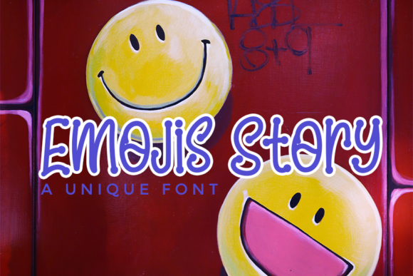 Emojis Story: A Cute and Quirky Display Font for Modern Websites