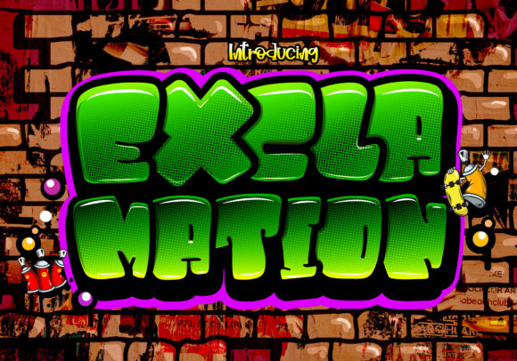 Exclamation: A Playful Graffiti Display Font for Creative Projects
