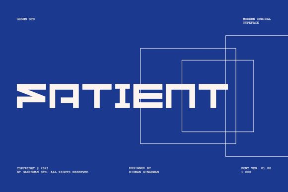 Fatient Display Font for Bold Handmade Designs