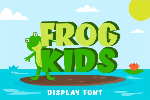 Frog Kids Display Font for Playful Editorial Design