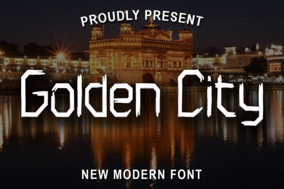 Golden City: A Squared Lettered Display Font for Modern Editorial Design