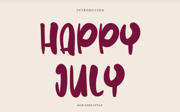 Happy July Display Font for Scroll-Stopping Visuals