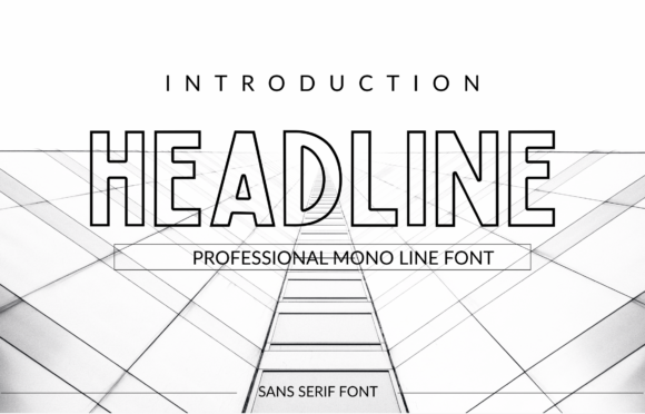 Headline Font: A Cool Outlined Display Typeface for Makers