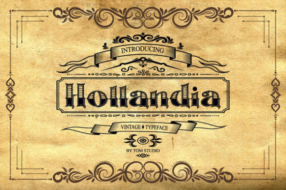 Hollandia: A Bold Vintage Display Font for Editorial Charm