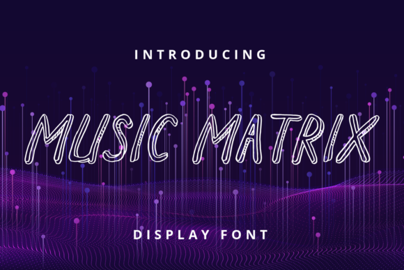 Music Matrix Display Font for Handmade Creators
