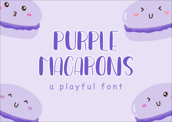 Purple Macaroon Display Font for Magical Digital Branding