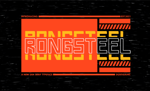 Rongsteel Display Font for Bold Branding Projects