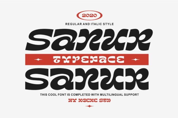 Sanur: A Cool, Wavy Display Font for Modern Brand Identity