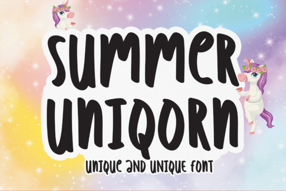 Summer Uniqorn Display Font for Playful Campaign Graphics