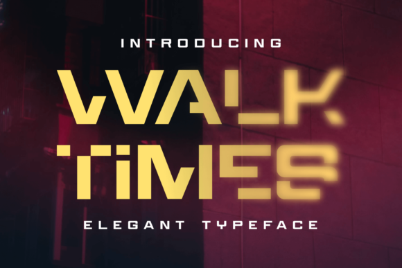 Walktimes: A Bold Robotic Display Font for Campaign Impact