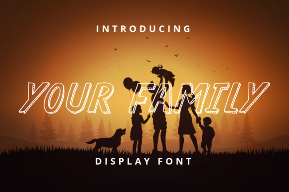 Your Family Font: A Bold All-Caps 3D Display Typeface